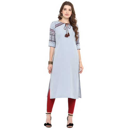 Straight Crepe Kurtis