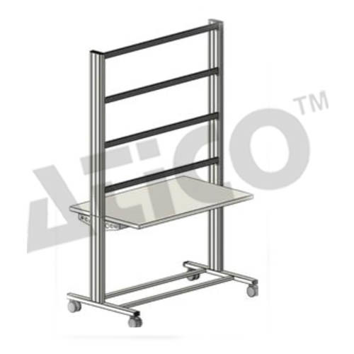 Mobile Aluminum Experiment Stand and Power Strip with 6 Sockets