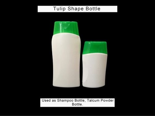 White Tulip Powder Bottle With Oval Fliptop Cap