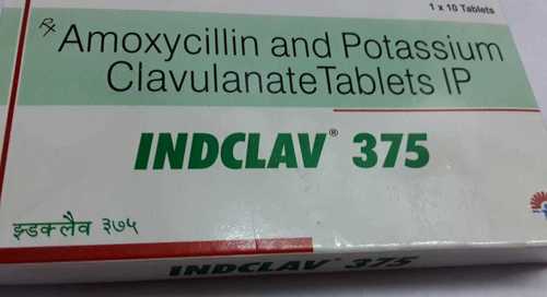 IINDCLAVE 375 MG Tablets - 50 MG Amoxycillin Potassium Clavulanate , Antibiotic Medication for Adults and Women, Store in a Dry Place