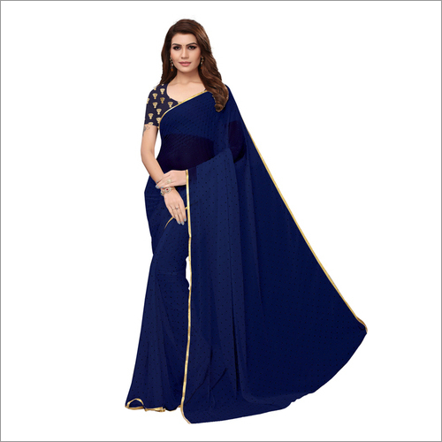 New Chiffon Bundi Design Saree