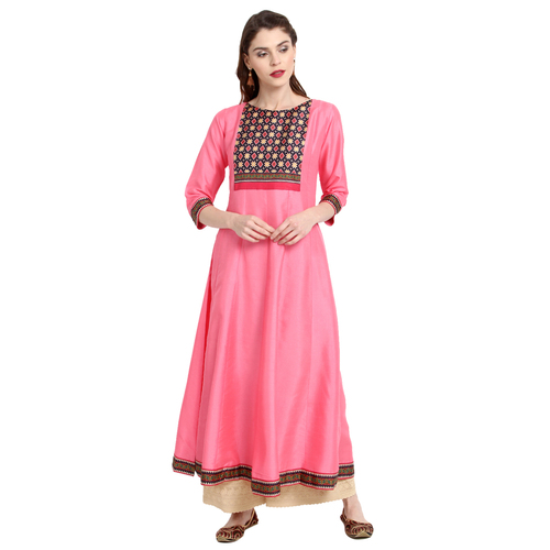 Long Printed Anarkali Kurti