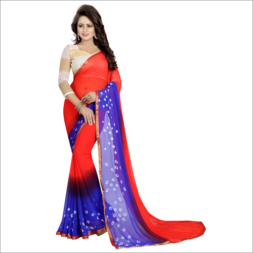 New Designer Chiffon Bandhani Saree