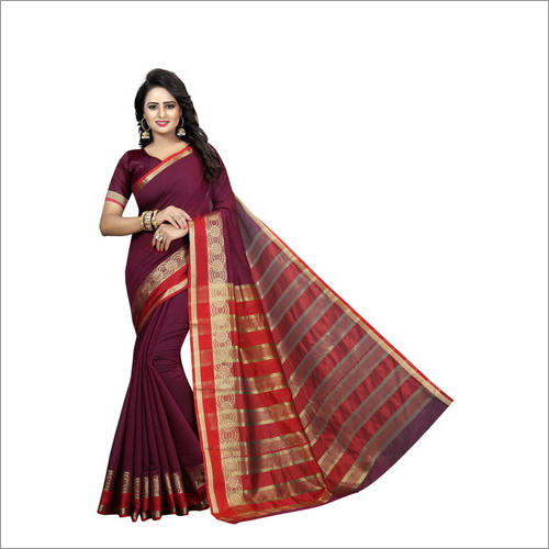 Multicolour Latest Fancy Cotton Designer Sarees