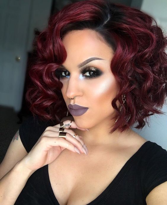 Black Gray Pink Body Wave Wig