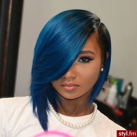 Blue Straight Bob