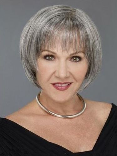 Gray Bob W Bangs