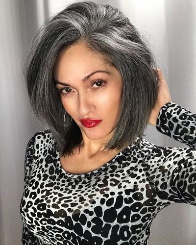Gray Bob Hair