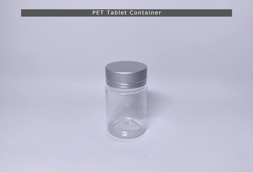 Pet Tablet Capsule Container with metalized Caps
