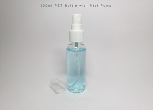 100ml Boston Round Pet Bottle With Mist Spray Pump