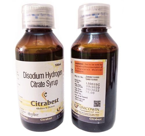 Disodium Hydrogen Citrate 1.53gm Syrup General Medicines