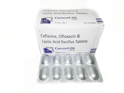Cefixime 200mg, Ofloxacin 200mg, Lactic Acid Bacillus Tablets