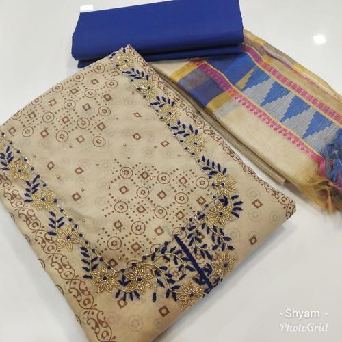 Indain Chanderi Dress Material