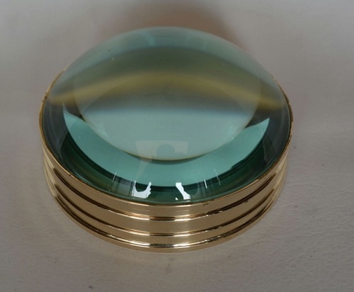 Solid Brass Desktop Magnifier Magnifying Glass Lens