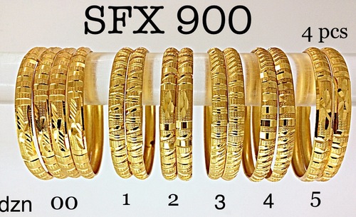 Gold Plated Brass Bangle Gender: Women