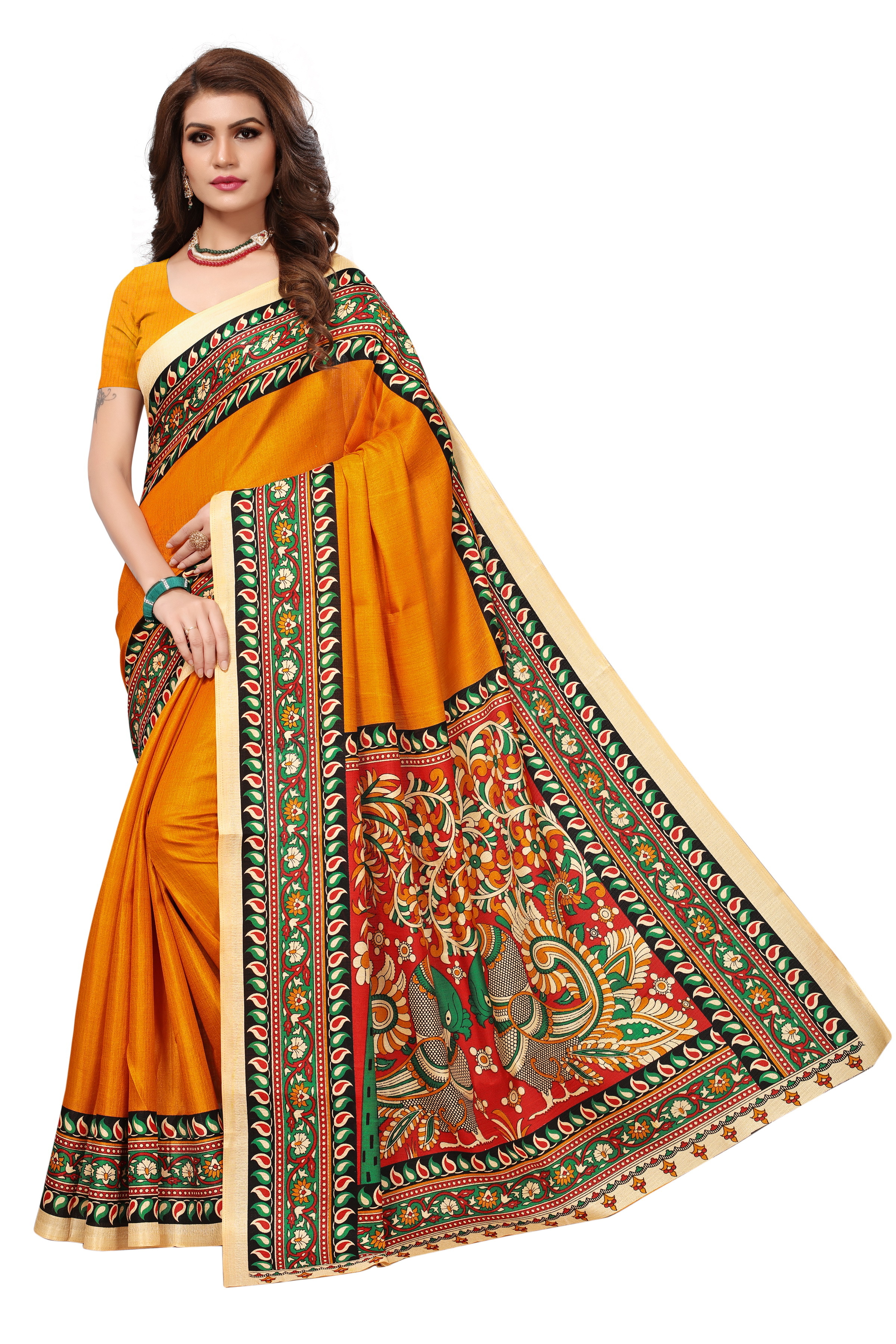 New Kalamkari Silk Saree