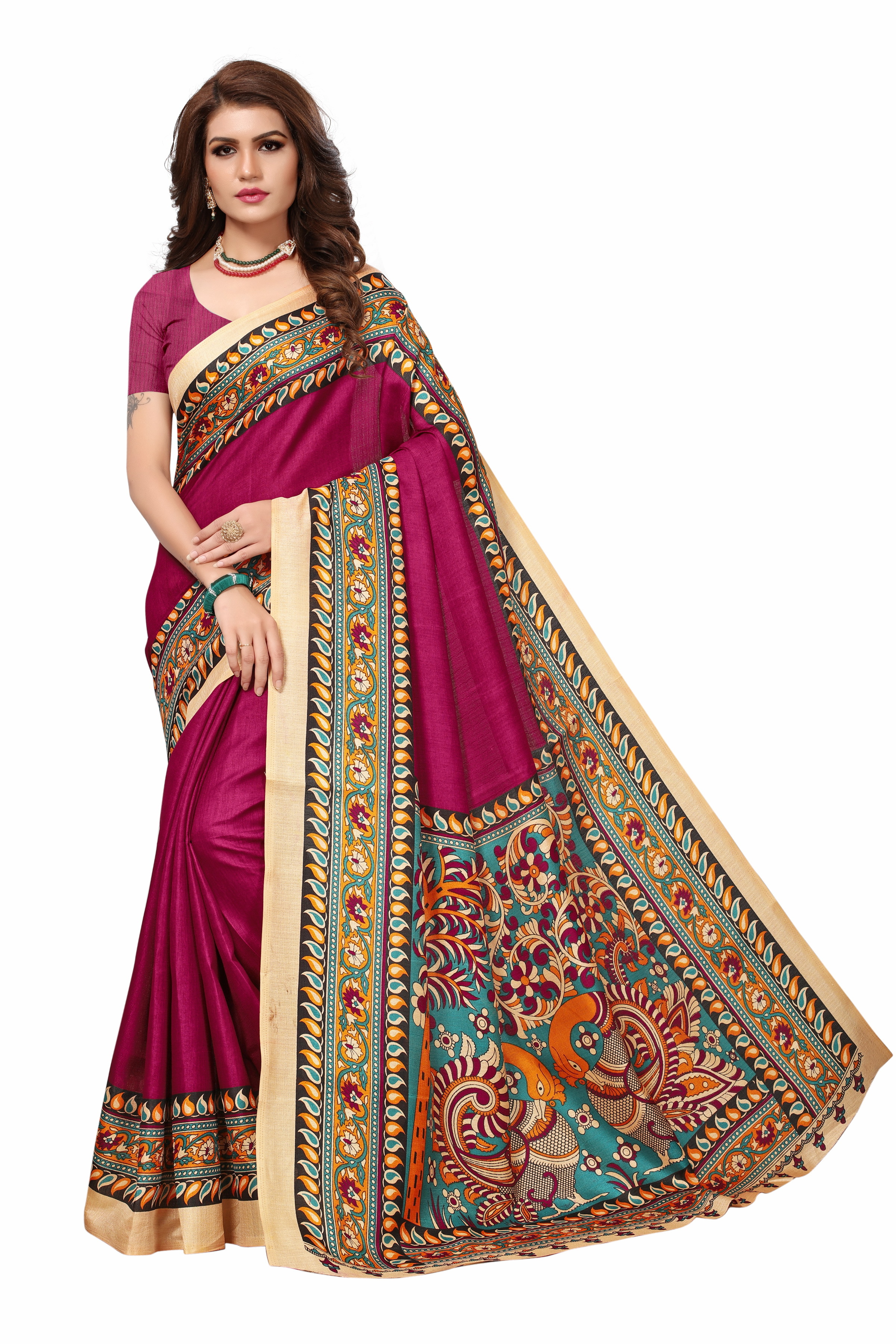 New Kalamkari Silk Saree