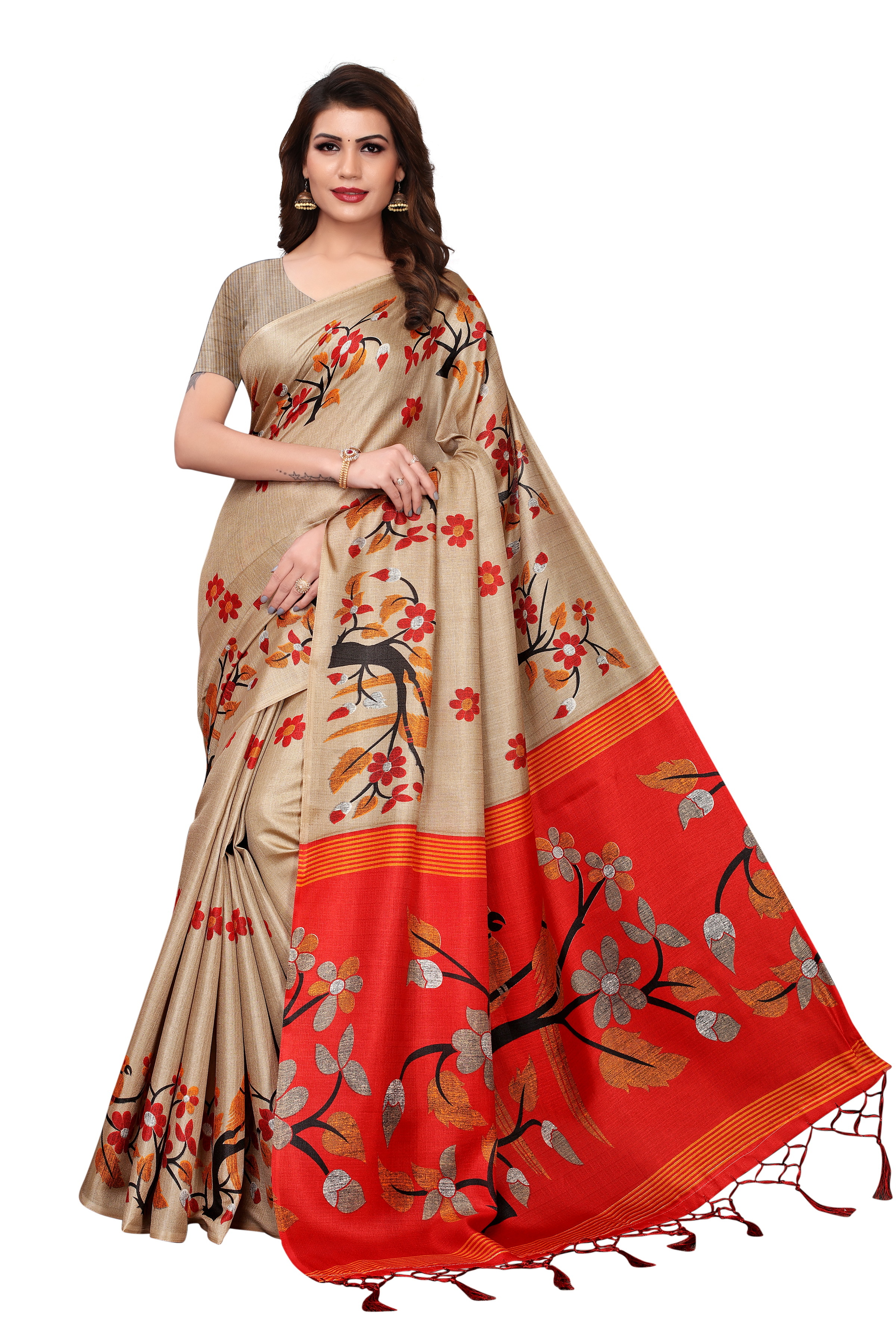 KALAMKARI BUTTERFLY DESIGN SAREE