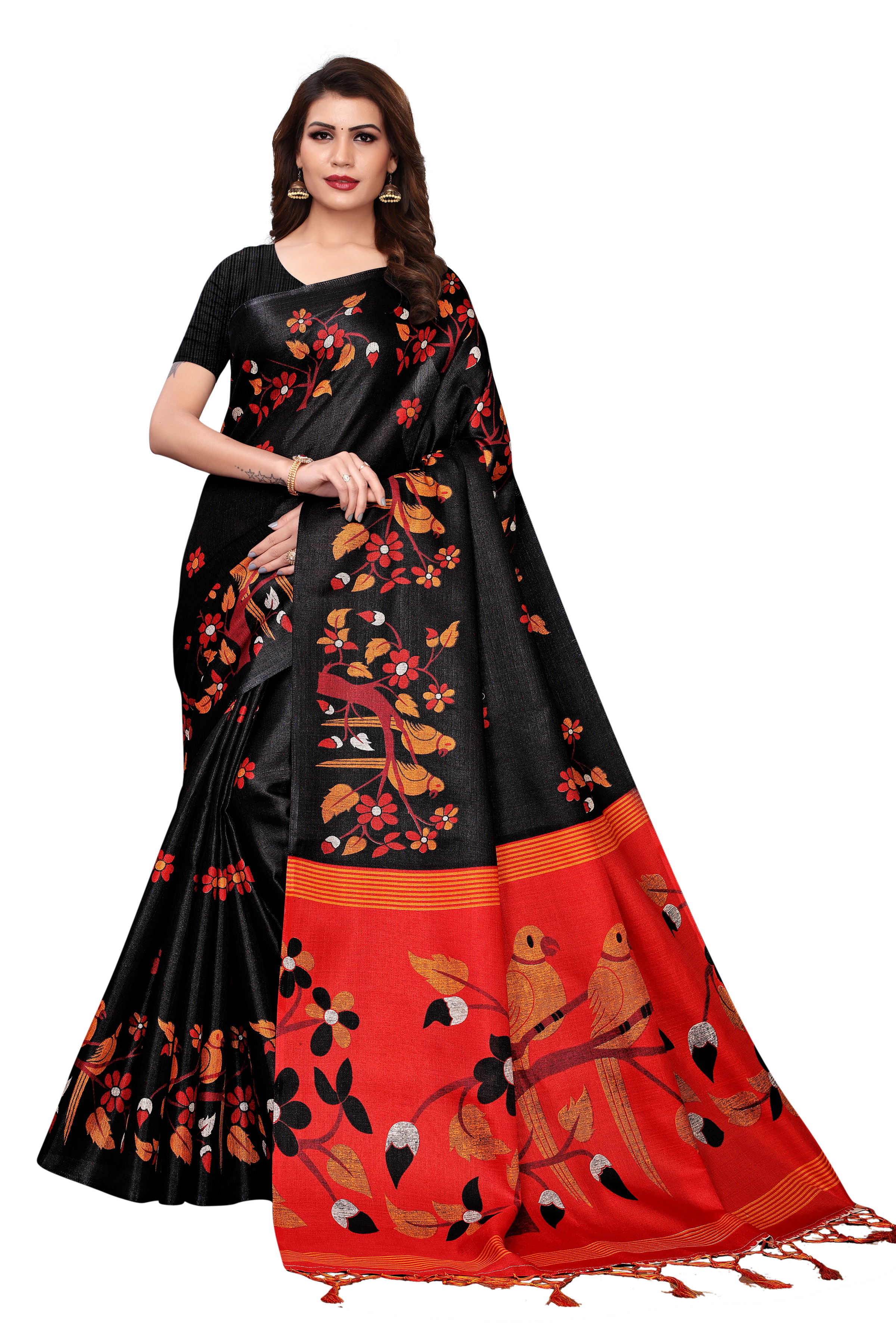 KALAMKARI BUTTERFLY DESIGN SAREE