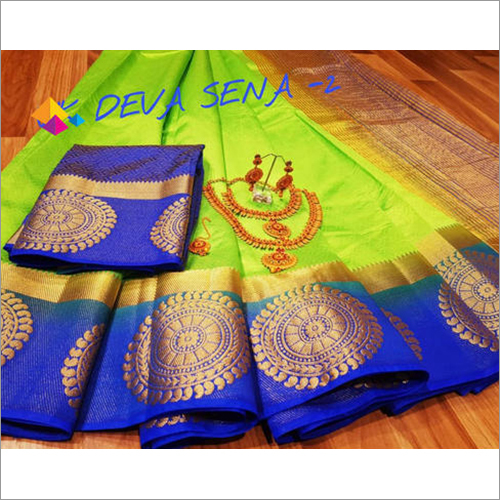 Kanjivaram Devsena Design Saree
