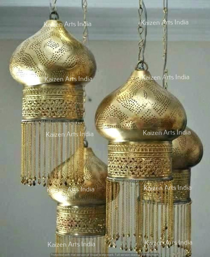 Gold Antique Moroccan Hanging Light