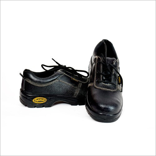 Black Safetoes Pu Sole Safety Shoes
