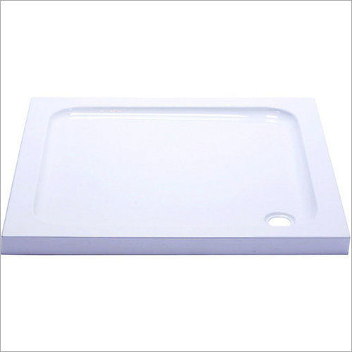 White Shower Tray - Shape: Rectangular