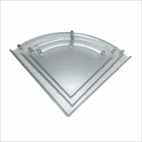Unbreakable Plastic Corner Shelf Set - Color: Tranparent