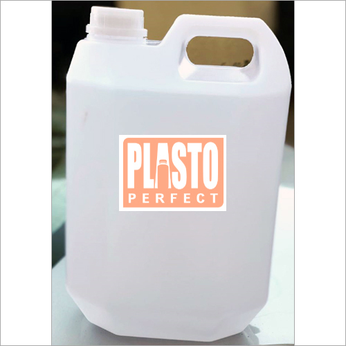 Plastic Lubricant Oil Can - Plastic, 5kg Size, White Color | Leak-Proof, Crack-Proof, Durable Finish, Sturdy Handle, Easy to Carry