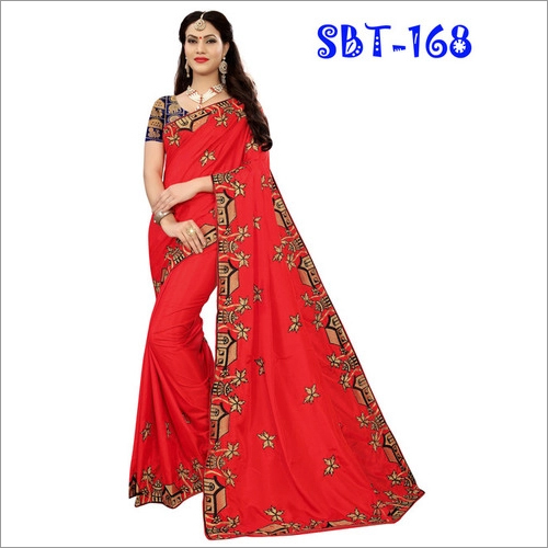 New Design Heavy Embroidery work Sana Silk Saree