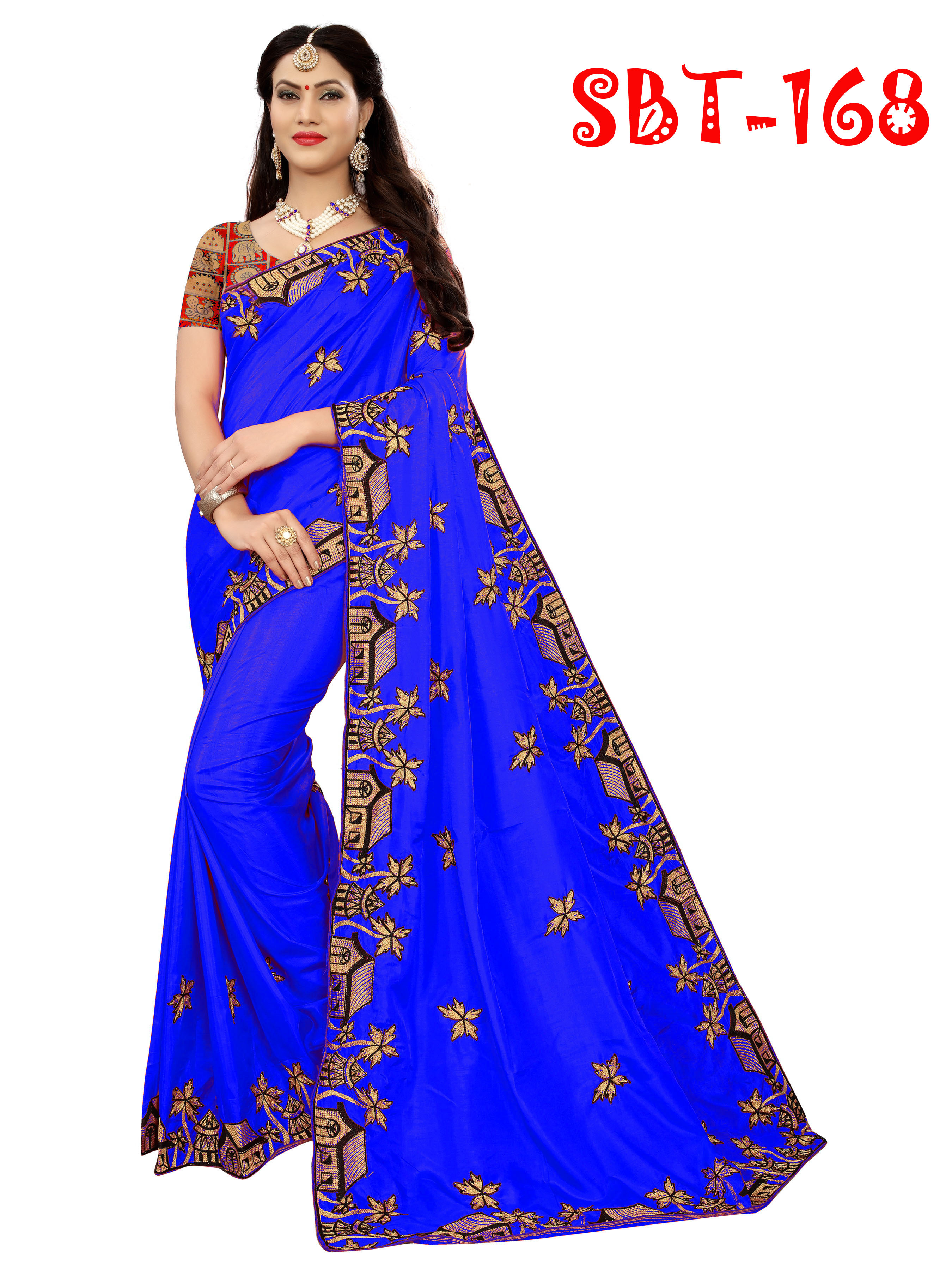 New Design Heavy Embroidery work Sana Silk Saree