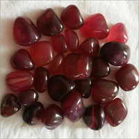 Rubby Colour Onyx Pebbles - 100 Mm | Natural Stone Aesthetics, Decorative Landscaping Stones, Versatile For Indoor & Outdoor Use