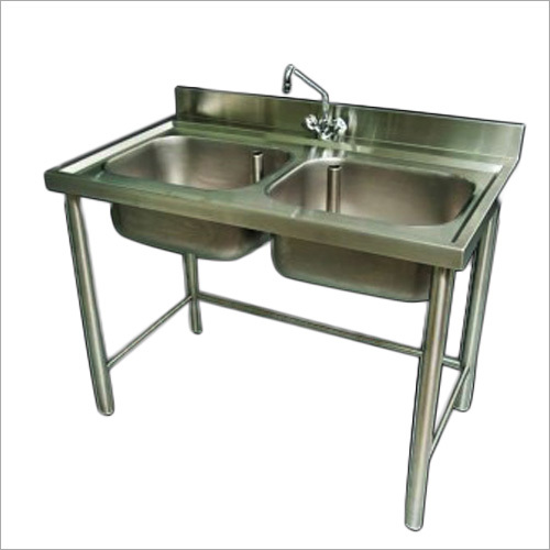 Stainless Steel Double Sink Unit