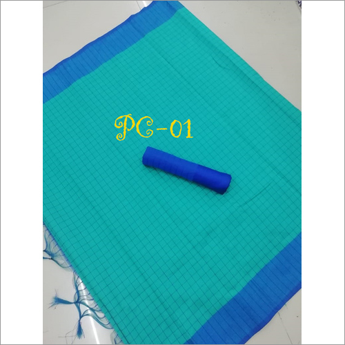 New Soft Cotton Checks Saree