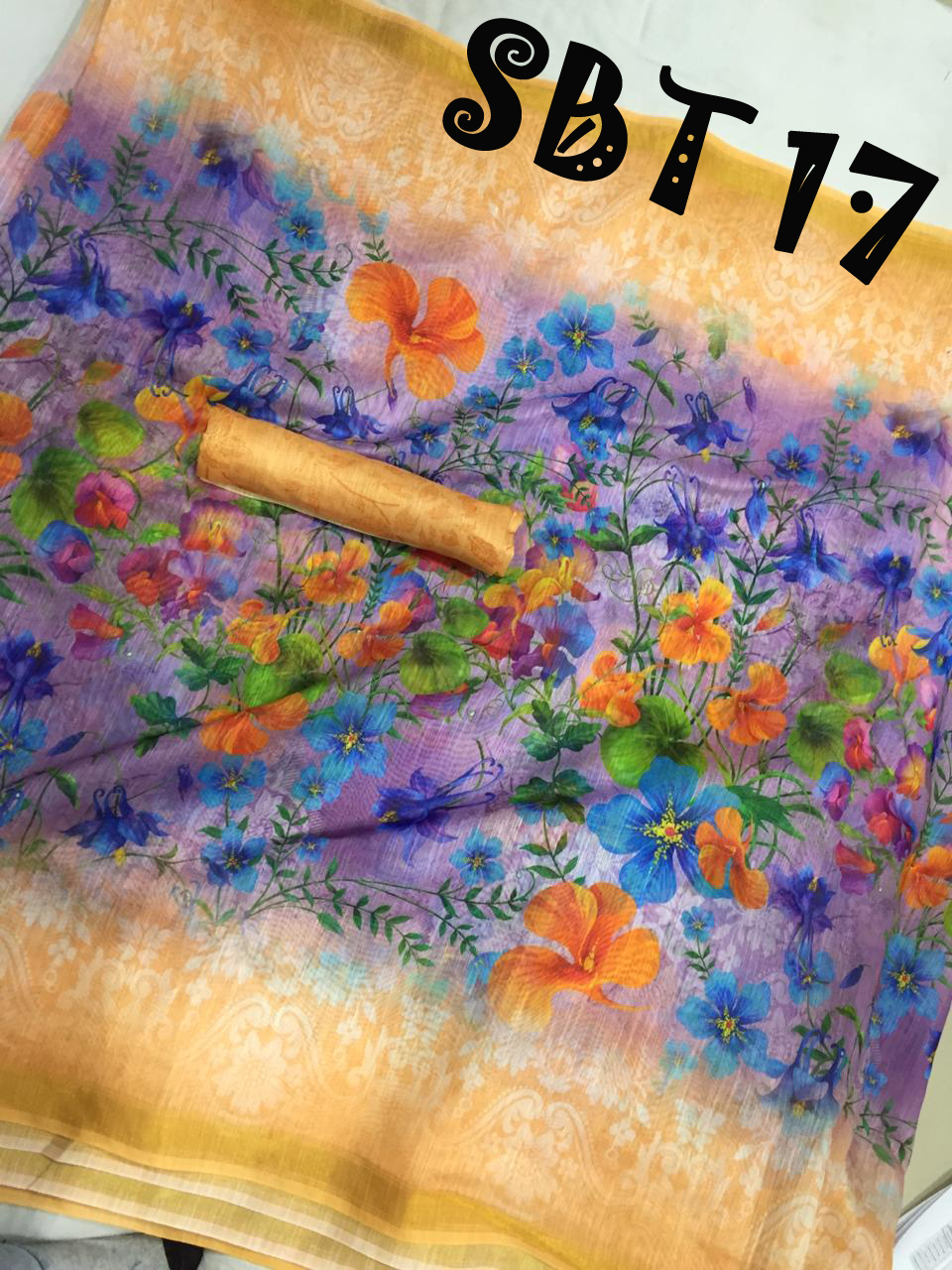 Flower Digital Printed Saree
