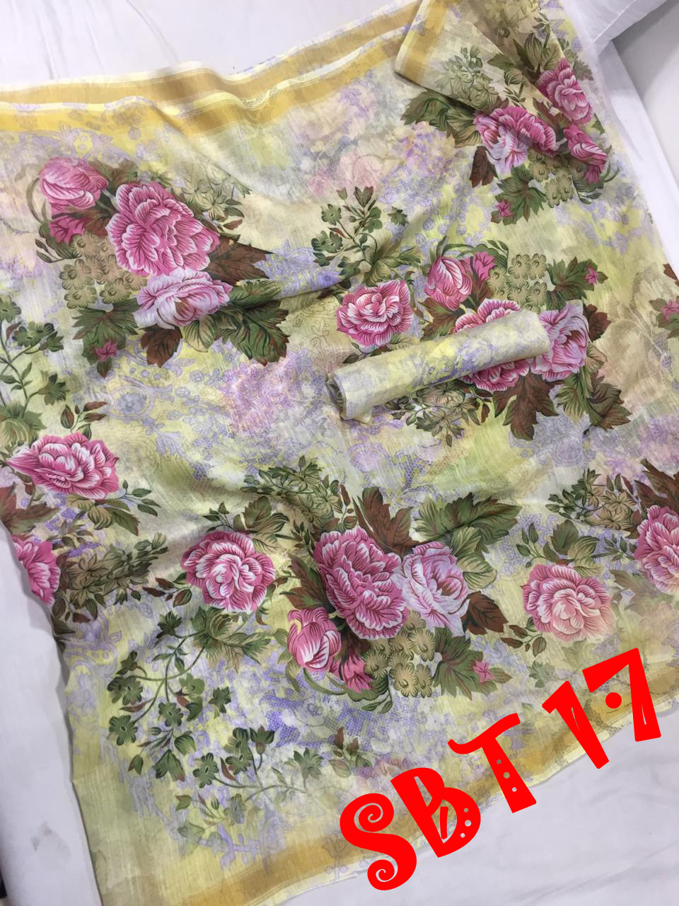 Flower Digital Printed Saree