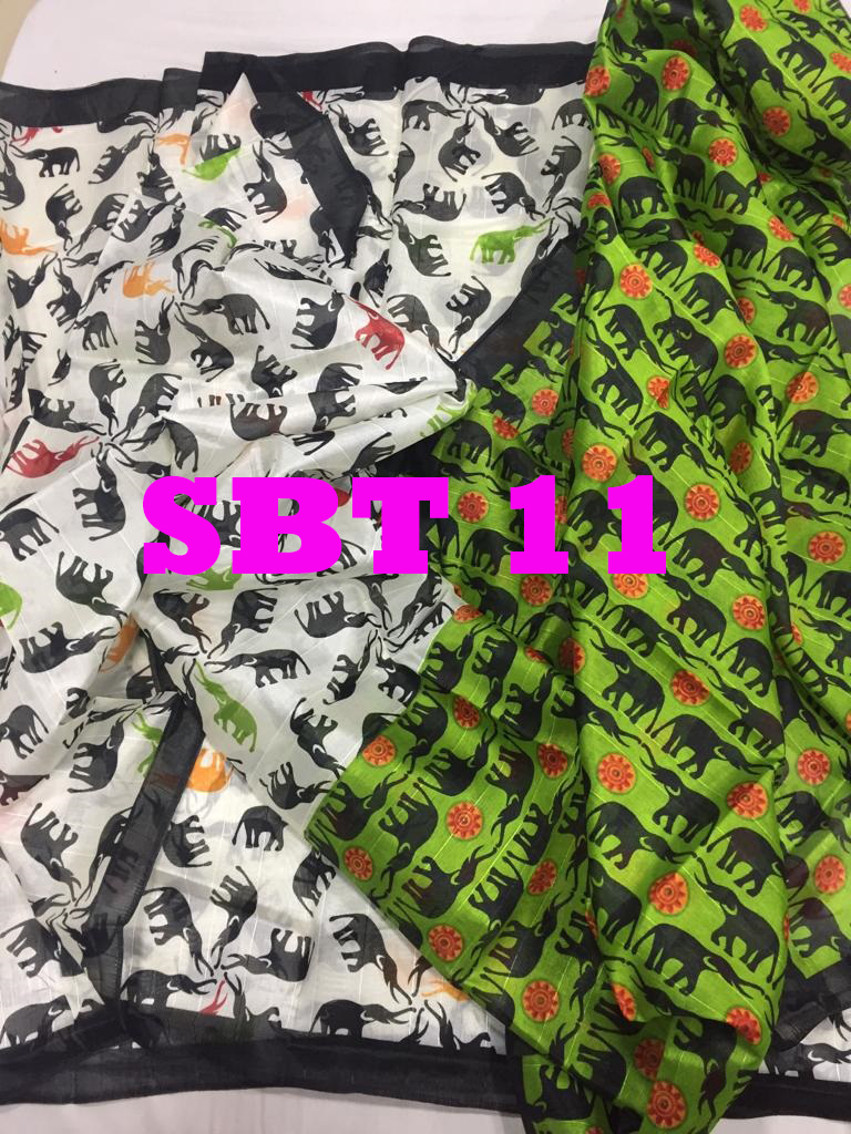 Animal Printed Bhagalpuri Saree