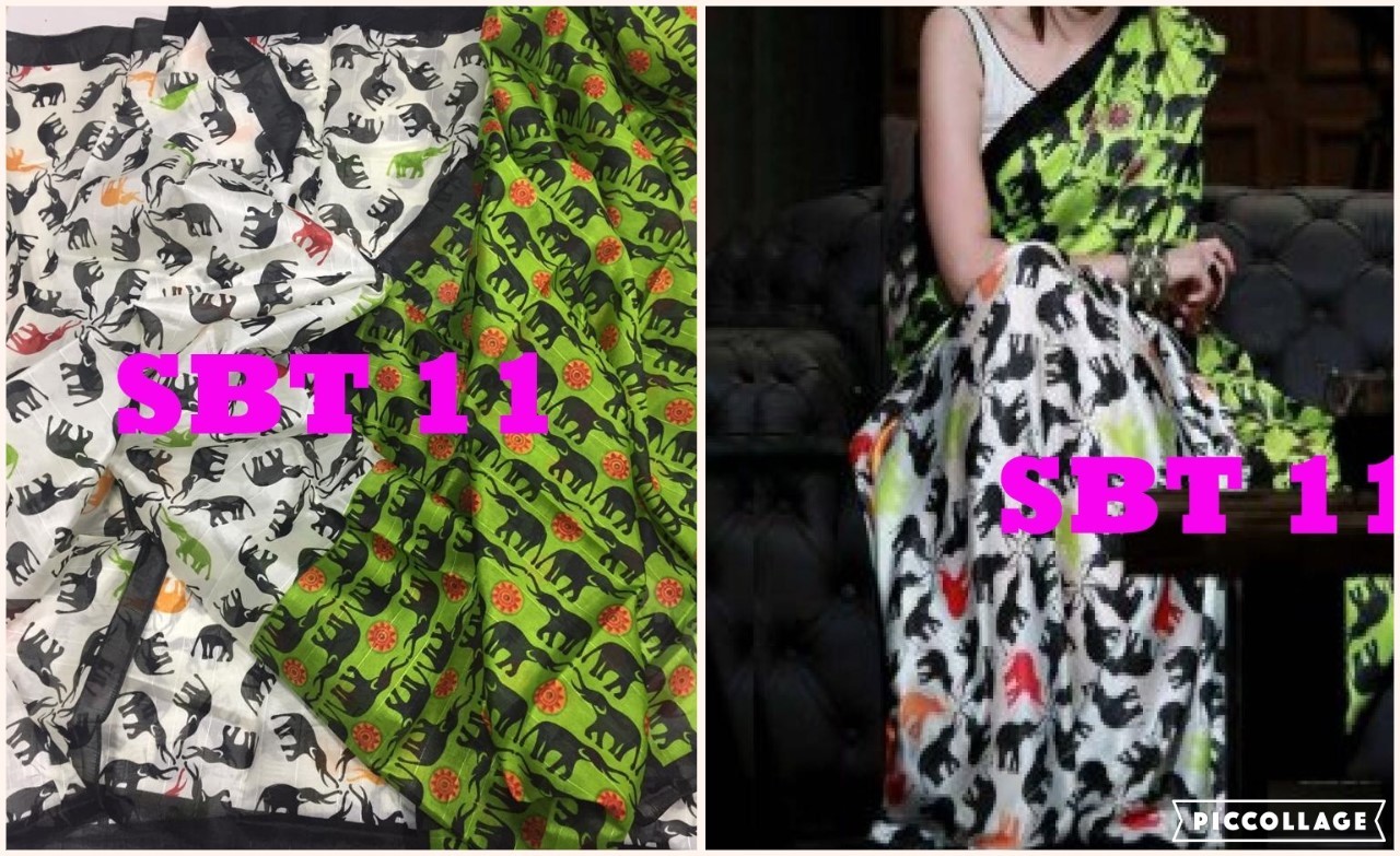 Animal Printed Bhagalpuri Saree