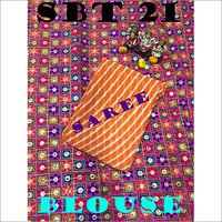 Leheriya Saree With Embroidery Blouse - Weight Less, 5.5 Mtr Length Saree, 0.8 Mtr Blouse | Multicolour, Dotted Pattern, Zari Work, Bead Closure