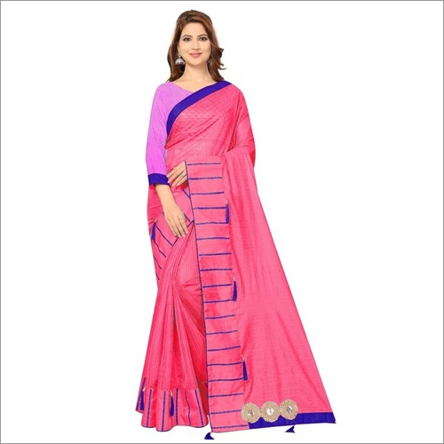 Pure Soft Polyester Saree with Beautiful Embroidery design