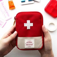 First Aid Bag - Oxford Cloth, Size L:18*13, S:15*10.5 Cm | Portable Medicine Storage, Moisture Proof, Kids Medical, Outdoor Survival Bag