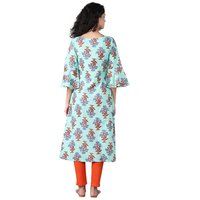 Designer Cotton Kurti With Orange Pant