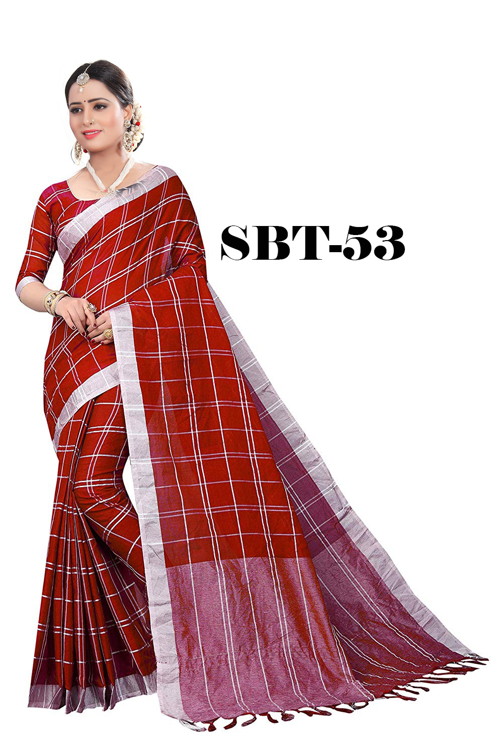 Linen Saree With Jhalar