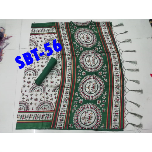 Art Silk Printed Saree With Jhalar