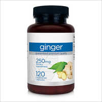 Ginger Capsules - 250mg Vegetable Cellulose | 120 Count, Daily Dosage 1-2 Capsules, Store In Cool, Dry Place