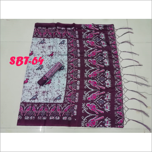 Art Silk Printed Saree With Jhalar