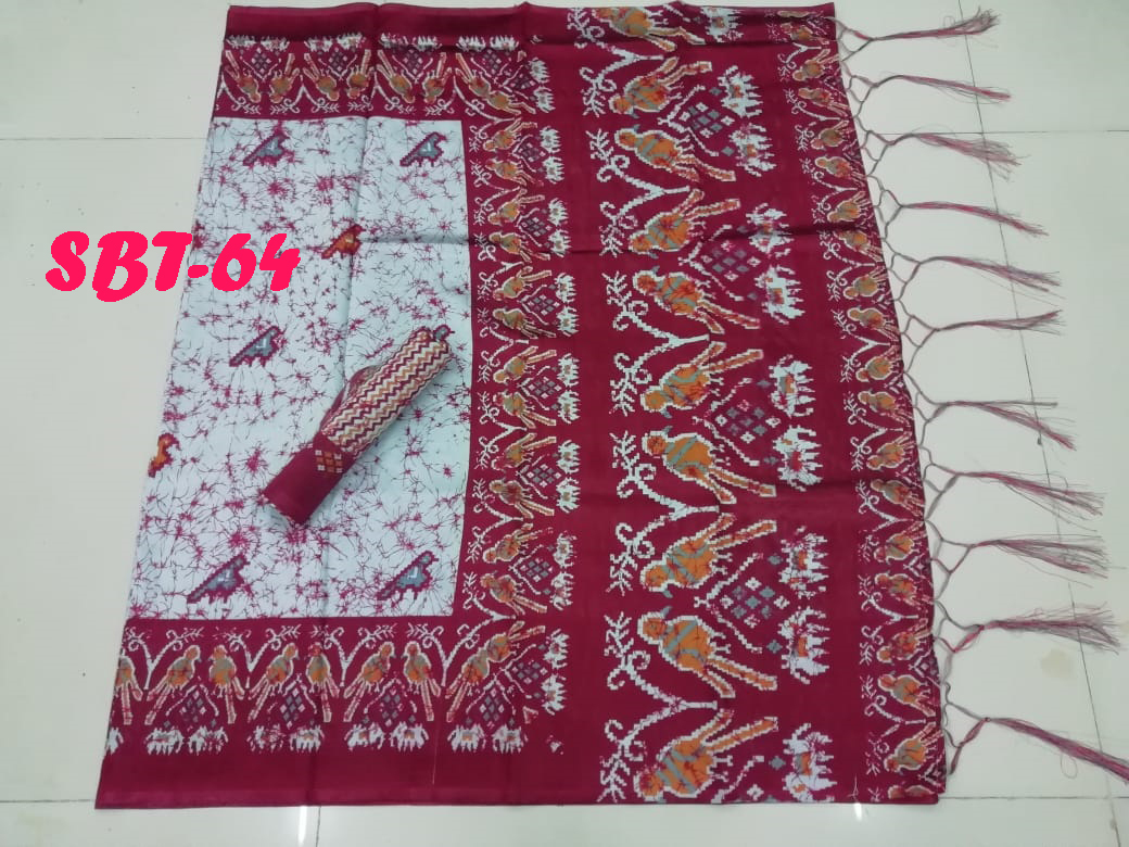 Art Silk Printed Saree With Jhalar