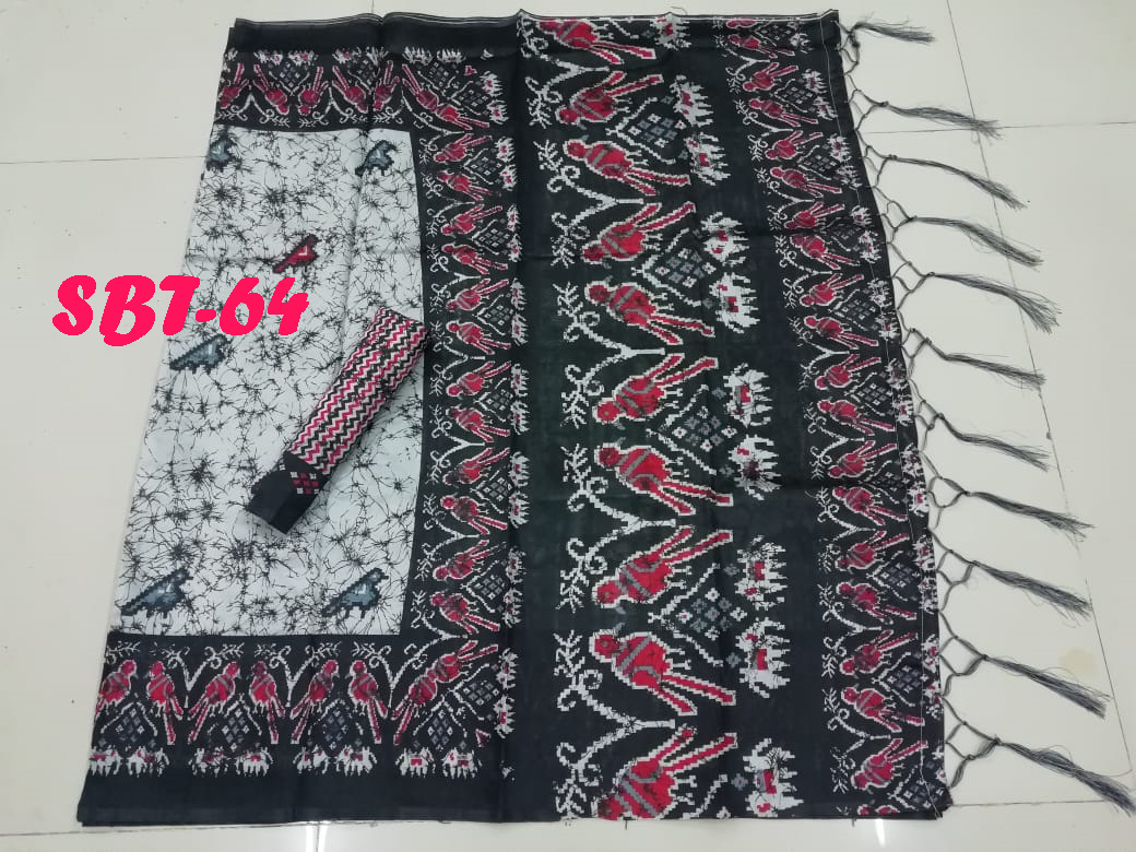 Art Silk Printed Saree With Jhalar