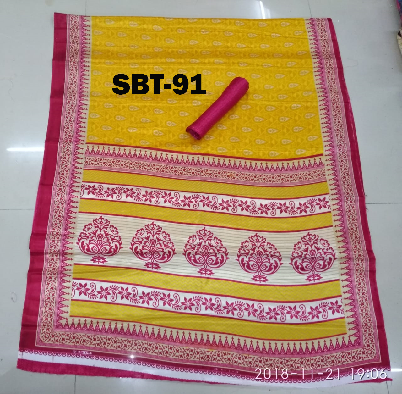 Light Weight Silk Saree With Running Blouse Piece