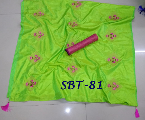 Heavy Embroidery Work Sana Silk Saree